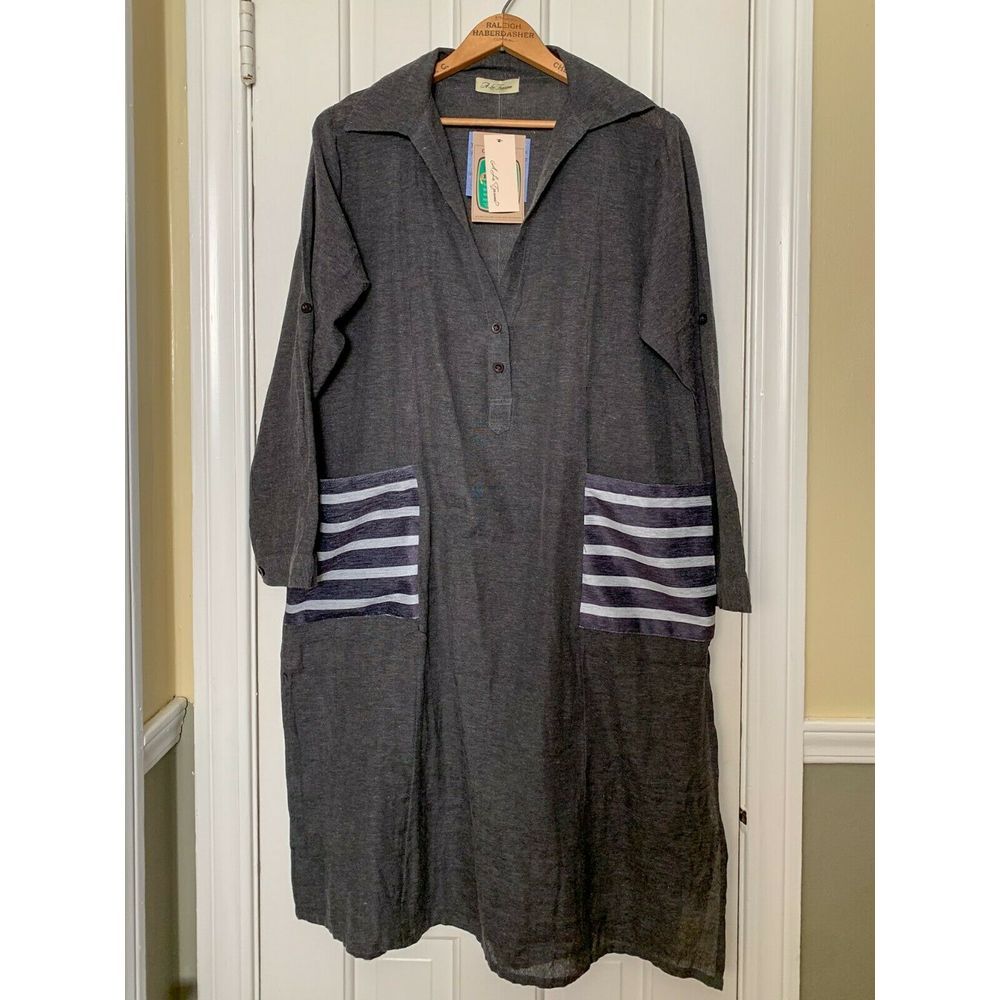 A La Tzarina Dress eco green bio wash fabric